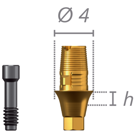 Interface titane anti-rotationnelle + vis (Compatible CEREC) destockage