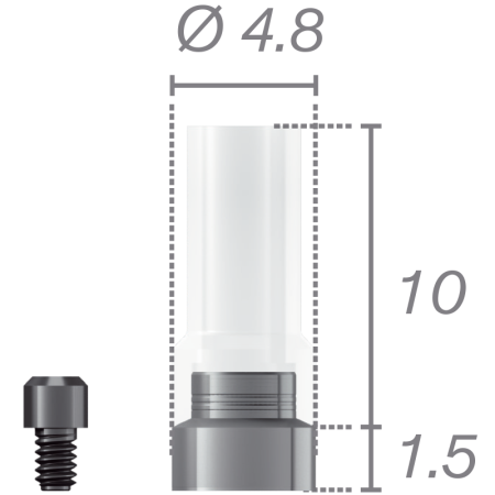 Pilier de surcoulée Chrome-Cobalt + vis pour pilier Tétra destockage