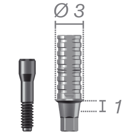 Pilier temporaire anti-rotationnel + vis Pour