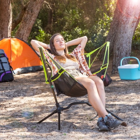 Chaise de camping pliante Kamprock InnovaGoods la colonne vertébrale