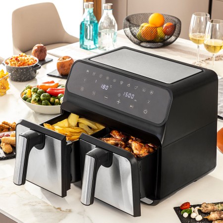 Friteuse sans Huile InnovaGoods Noir Acier inoxydable 3400 W 8 L (Reconditionné C) 2 - 3 jours ouvrés.