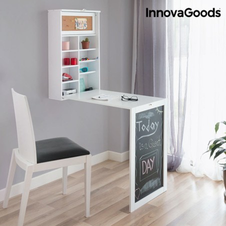 Bureau pliant Woldy InnovaGoods Blanc (80 x 50 x 18 cm) (Reconditionné B) suggérées chez