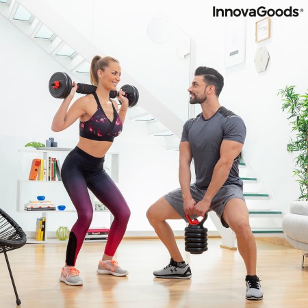 Ensemble de Poids Réglables6 en 1 avec Guide d’Exercices Sixfit InnovaGoods DUMBBELLS Fer (Reconditionné B) de la marque