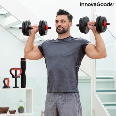 Ensemble de Poids Réglables6 en 1 avec Guide d’Exercices Sixfit InnovaGoods DUMBBELLS Fer (Reconditionné B) de la marque