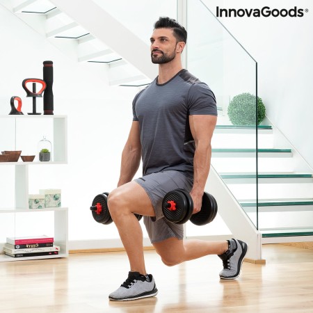 Ensemble de Poids Réglables6 en 1 avec Guide d’Exercices Sixfit InnovaGoods DUMBBELLS Fer (Reconditionné B) de la marque