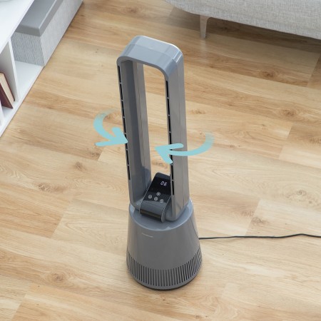 Ventilateur Sans Pales avec Filtre Purificateur et Télécommande InnovaGoods BLOHO Gris (Reconditionné B) À commander