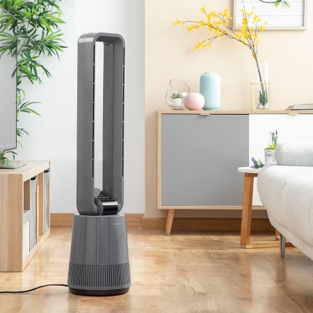 Ventilateur Sans Pales avec Filtre Purificateur et Télécommande InnovaGoods BLOHO Gris (Reconditionné B) À commander